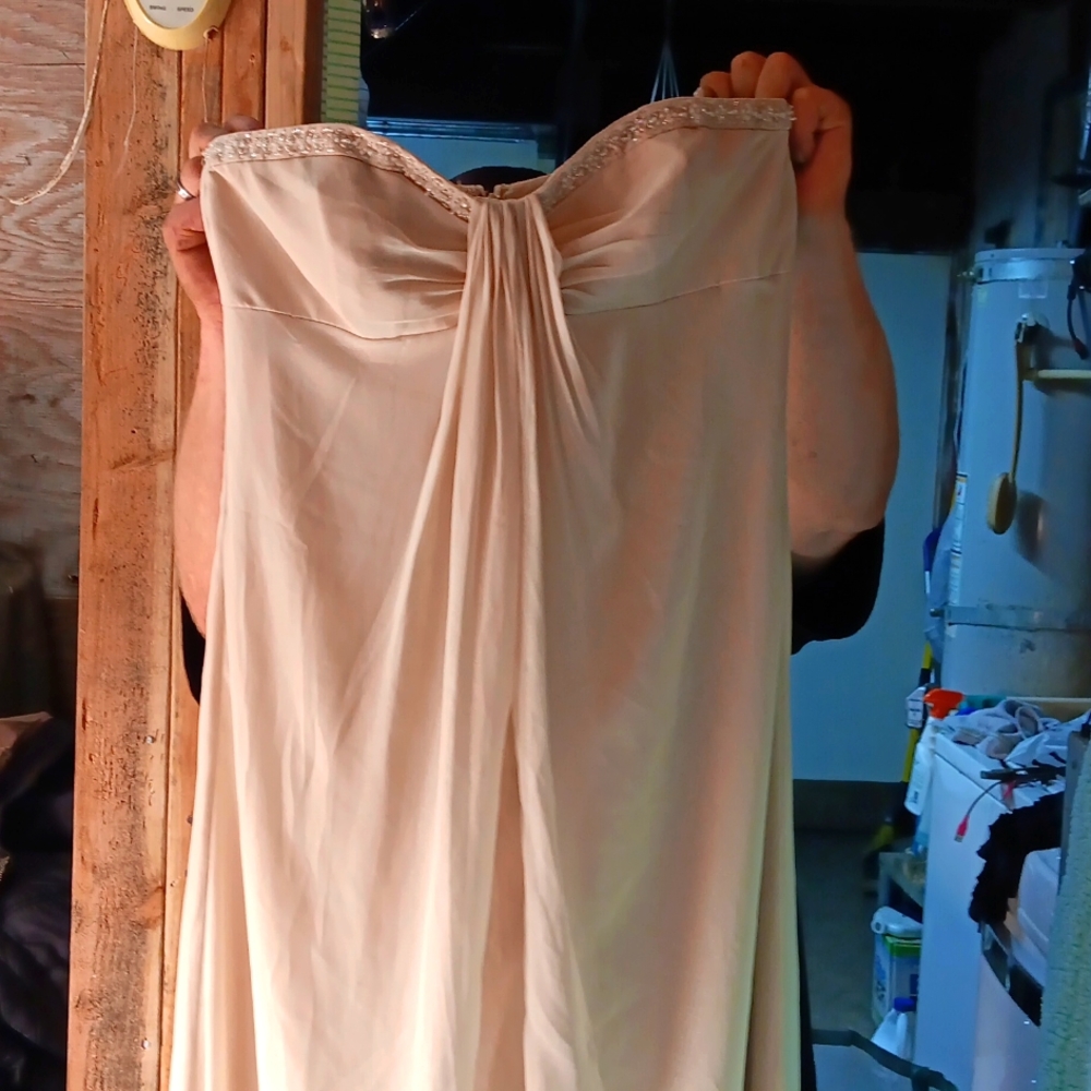 Bridal gown, could be worn to prom, 56 inches long from top of back to bottom